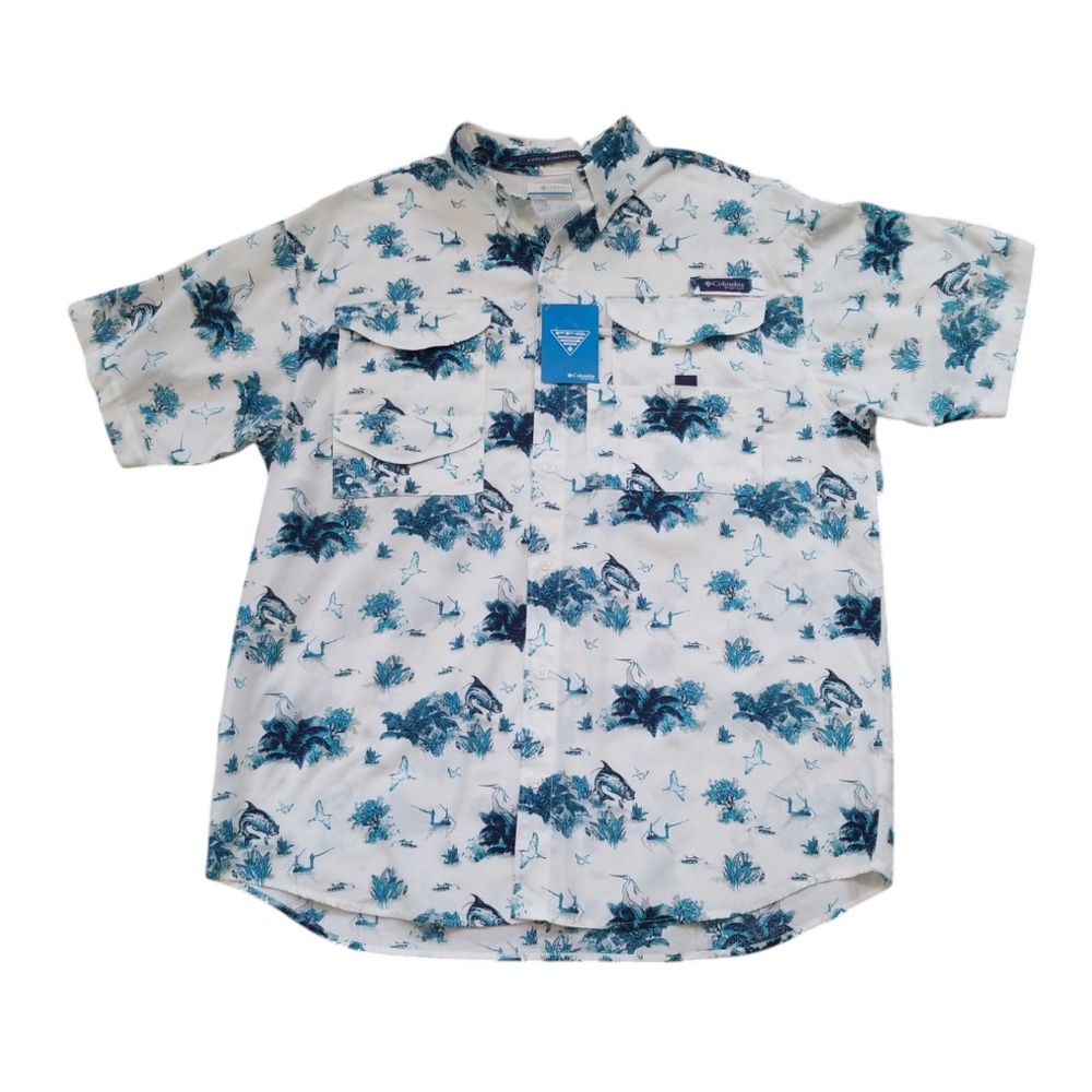 Columbia Men's Super Bonehead Classic Short Sleeve Button Down Shirt‎ Large NEW